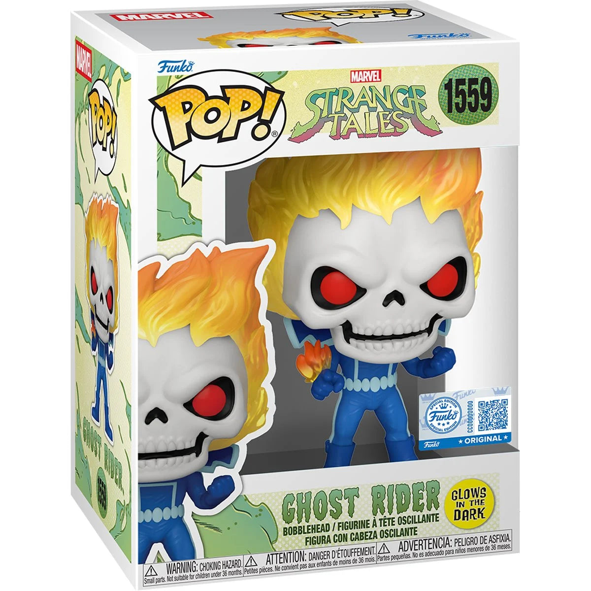 Funko Pop! Marvel: Strange Tales - Ghost Rider #1559 (GITD) (Entertainment Earth Exclusive)
