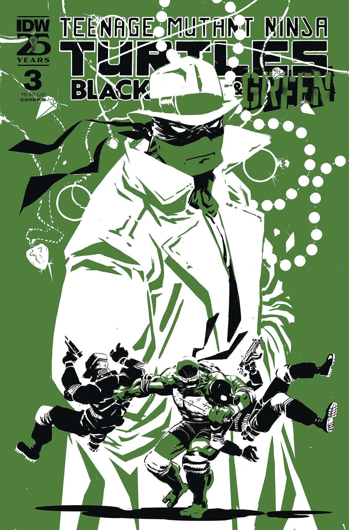 TMNT: Black White & Green, Issue #3 CVR B ROSSMO