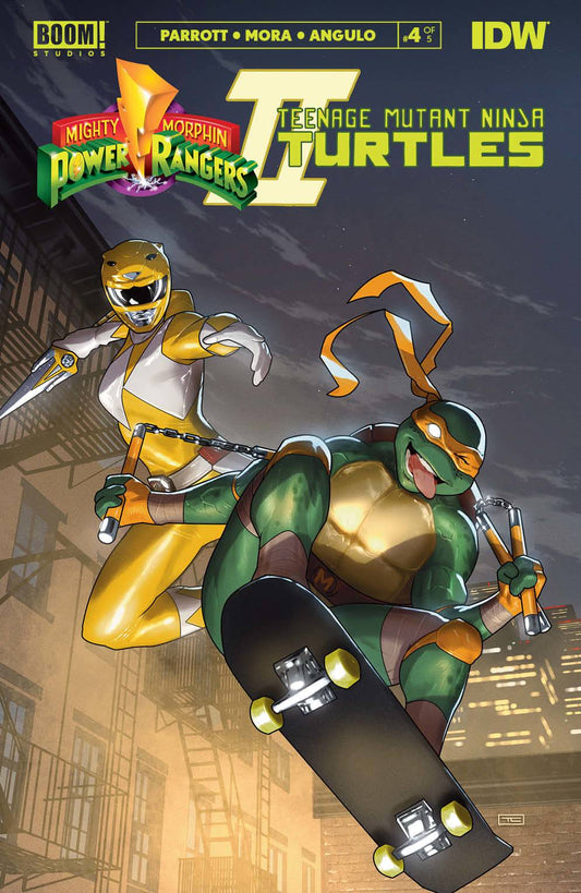 MMPR TMNT II, Issue #4 (OF 5) CVR E CARDSTOCK VAR CLARKE